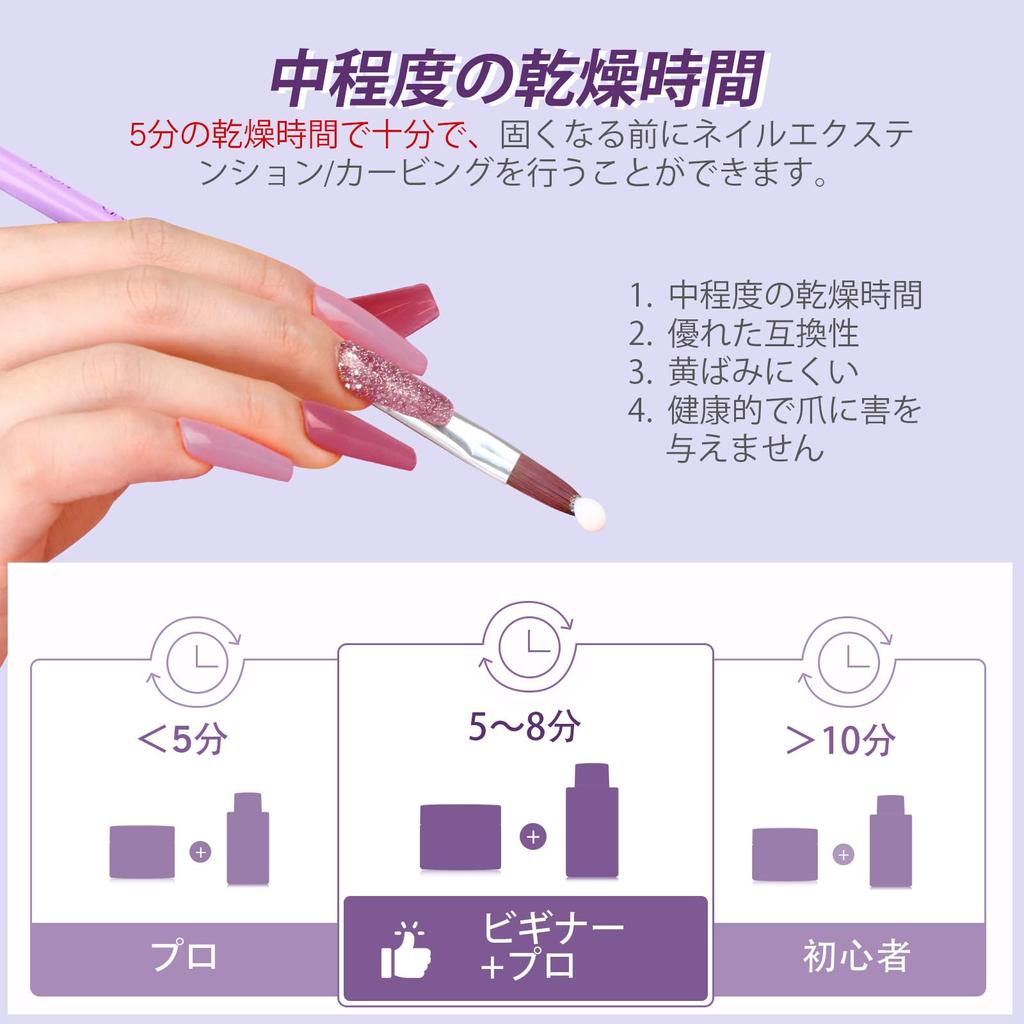 Набор для наращивания ногтей Saviland Acrylic Nail Kit 30 г прозрачной акриловой пудры и 60 мл акриловой жидкости Набор кисточек для наращивания ногтей Набор инструментов для наращивания ногтей для начинающих