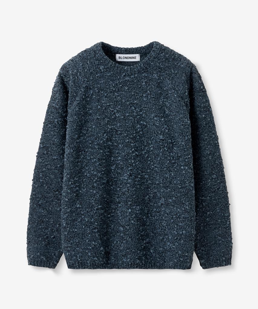 BLOND9 Snow Raglan Round Knit_Blue Black