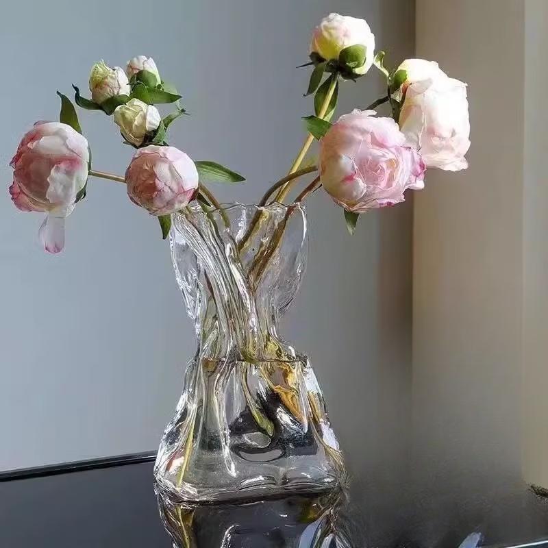 Creative Irregular Transparent Glass Hydroponic Vase