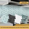 Waterproof Peel and Stick Backsplash Hexagon Stick Tile Trendy Wallpaper for Kitchen Bathroom