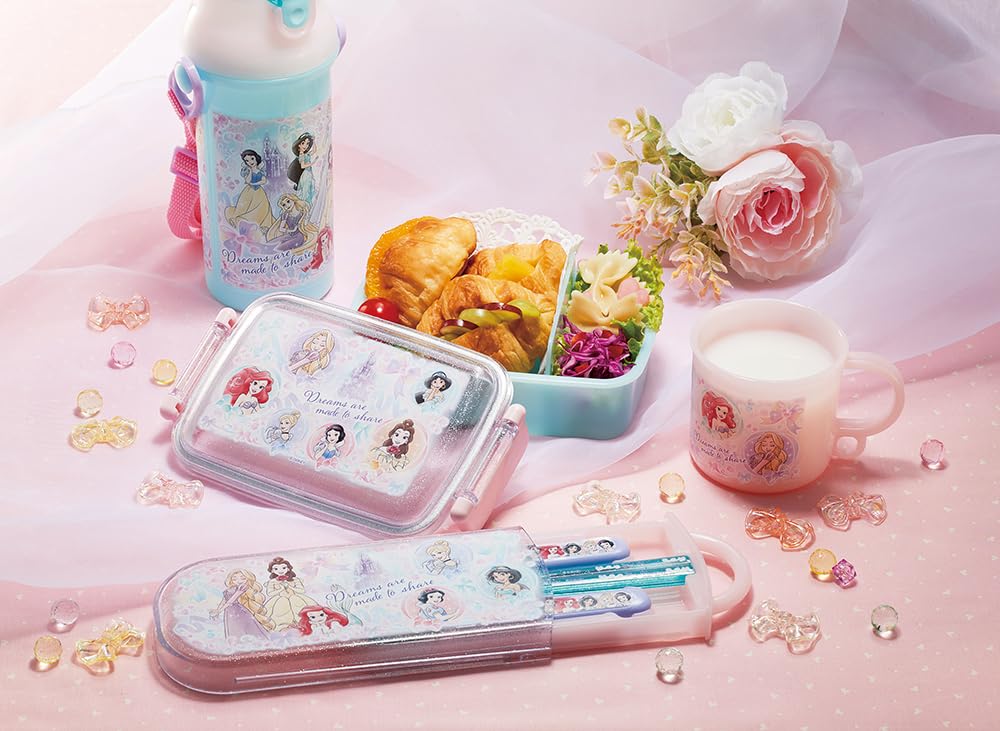 Skater Пластиковая бутылка для воды 480 мл, одно нажатие, антибактериальная, для детей, легкая, антибактериальная обработка, сделано в Японии, Disney Princess 25