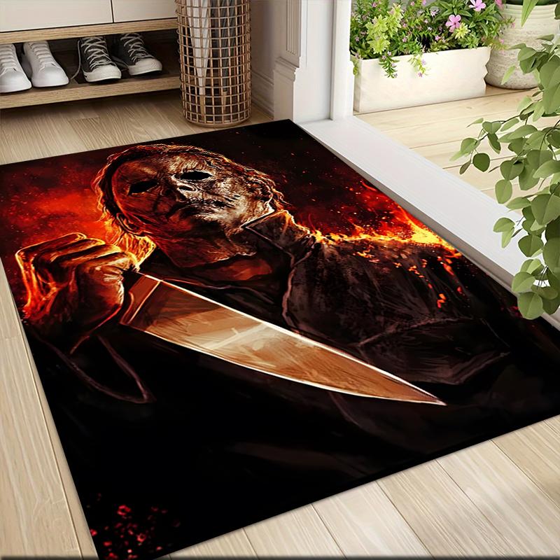 1Pc Halloween Horror Icons Carpet Rug Customizable Soft Washable Antislip Home Living Room Sofa Mats Personalized Rug 0917171