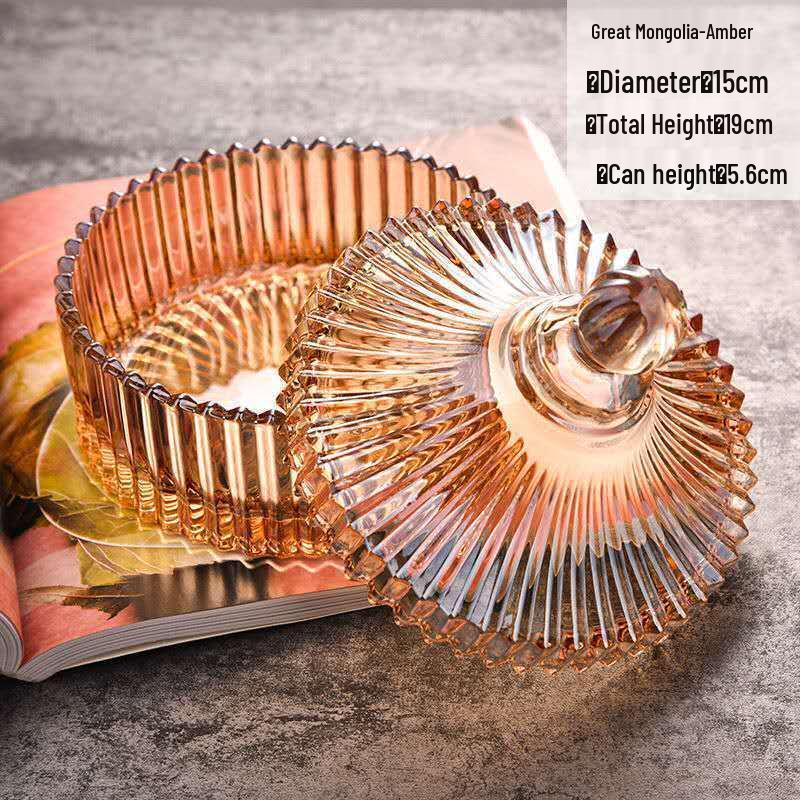 Европейская стеклянная банка для конфет с крышкой – Прозрачное хранение для чая, закусок, специй, конфет и сухофруктов
