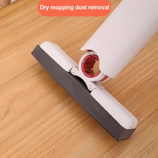 Портативная мини-швабра с превосходным впитыванием. Управление одной рукой. Конструкция с глубокими канавками. Защита от повреждений.