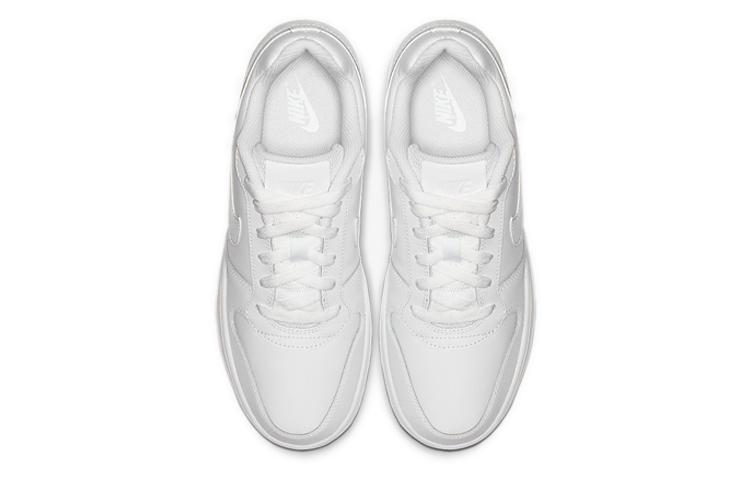 Nike EBERNON Low Натуральная Кожа Удобное Покрытие Нескользящая Низкие Кеды для Скейтборда Женские Чисто Белые AQ1779-100