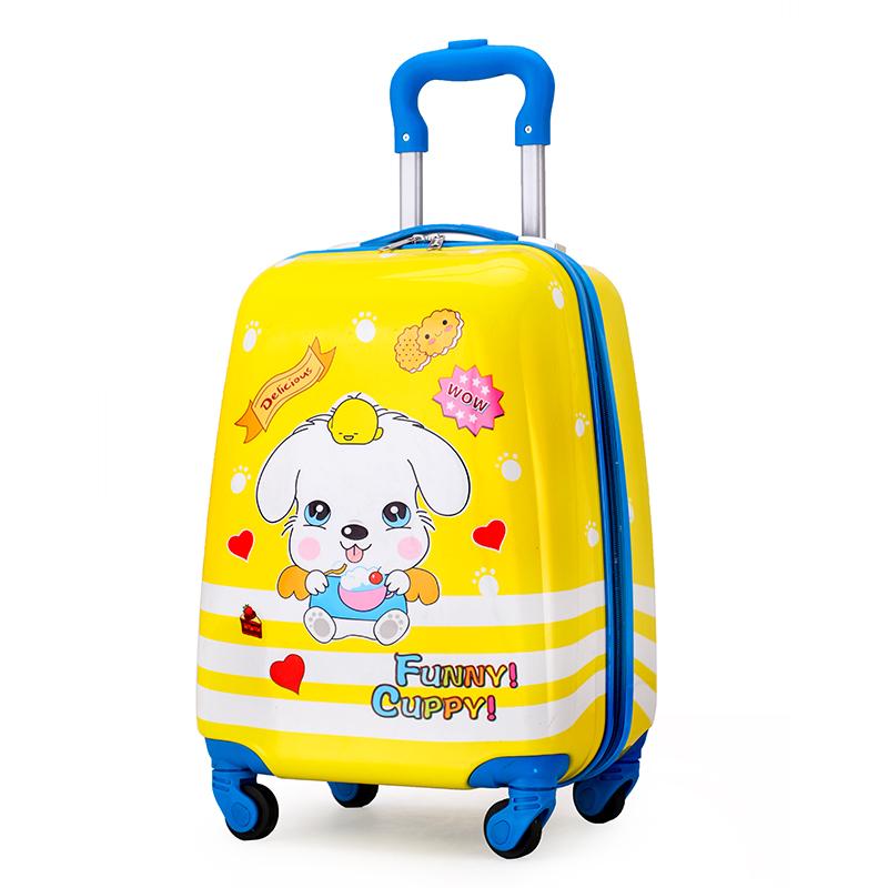 Дорожный чемодан, 18-дюймовая ручная кладь, детский подарок для мальчиков и девочек, сумка на колесике с героями мультфильмов, детский чемодан на колесиках, милый чехол на колесике с мультяшным рисунком