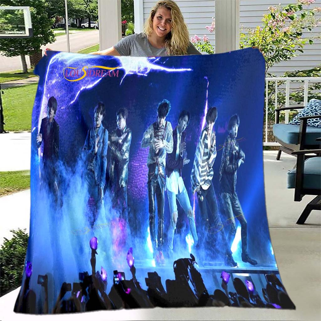 BTS 3D Kpop Bangtan одеяло для кровати для мальчиков офис дом походы пикник толстое одеяло модное покрывало фланелевое одеяло