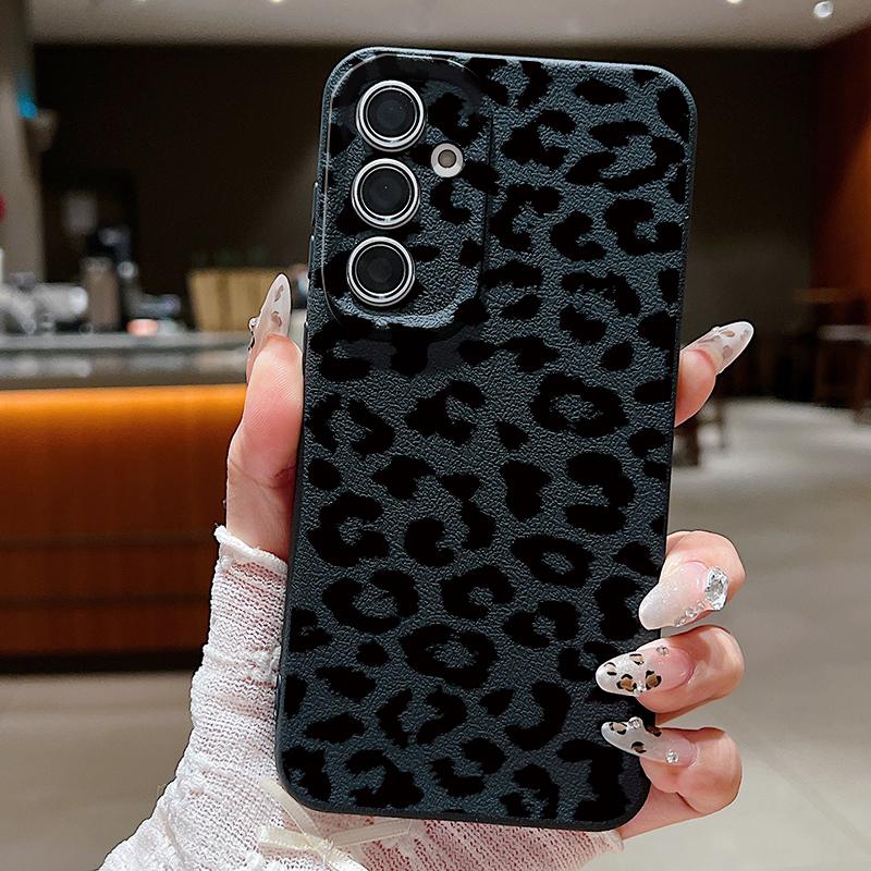 Чехол с леопардовым принтом для Samsung Galaxy S25 Ultra Capa S24 Ultra S23 S22 Plus S21 FE A15 A16 A25 A26 A34 A35 A36 A54 A55 A56 5G