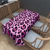 1pc Stylish Pink Leopard Print Party Tablecloth - Modern Design, Polyester, Square, Ideal for Home, Kitchen, Dining, Gatherings & Festive Celebrations
