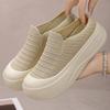 Shoes Women's Summer Breathable Thick-soled Shoes Wear Bag Head Slippers Solid Color Light Mouth Heightening Shoes Simple Soft Sole Half Tray