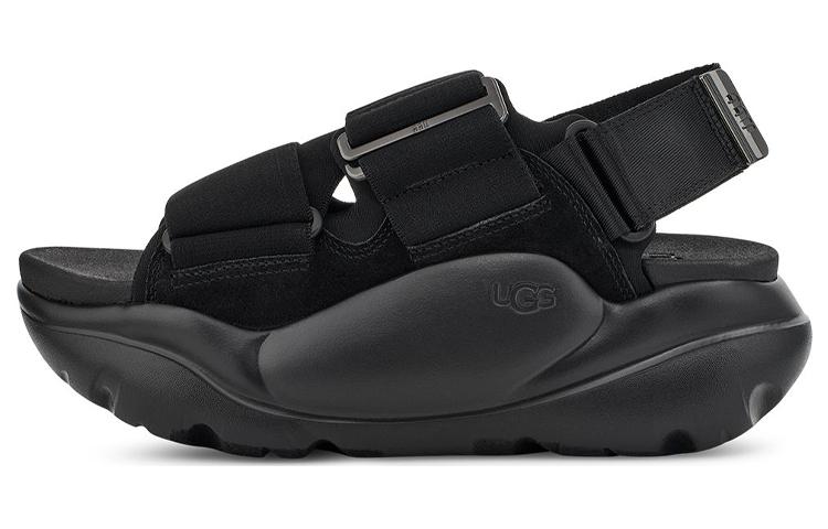 UGG LA Cloud Collection Тканевая Модная Сандалия Женская Черная 1137413-BLK