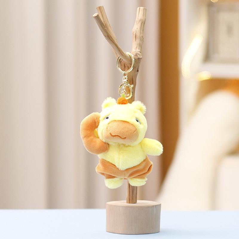 Capybara Plush Toy For Girls Kids Soft Animal Cartoon Bag Pendant Collectible Gift