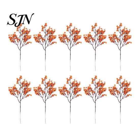 Long Lasting Floral Displays 10Pcs Babys Breath Artificial Flowers, Real Touch Fake Silk Flowers No Maintenance Flower Bouquets for Home Indoor