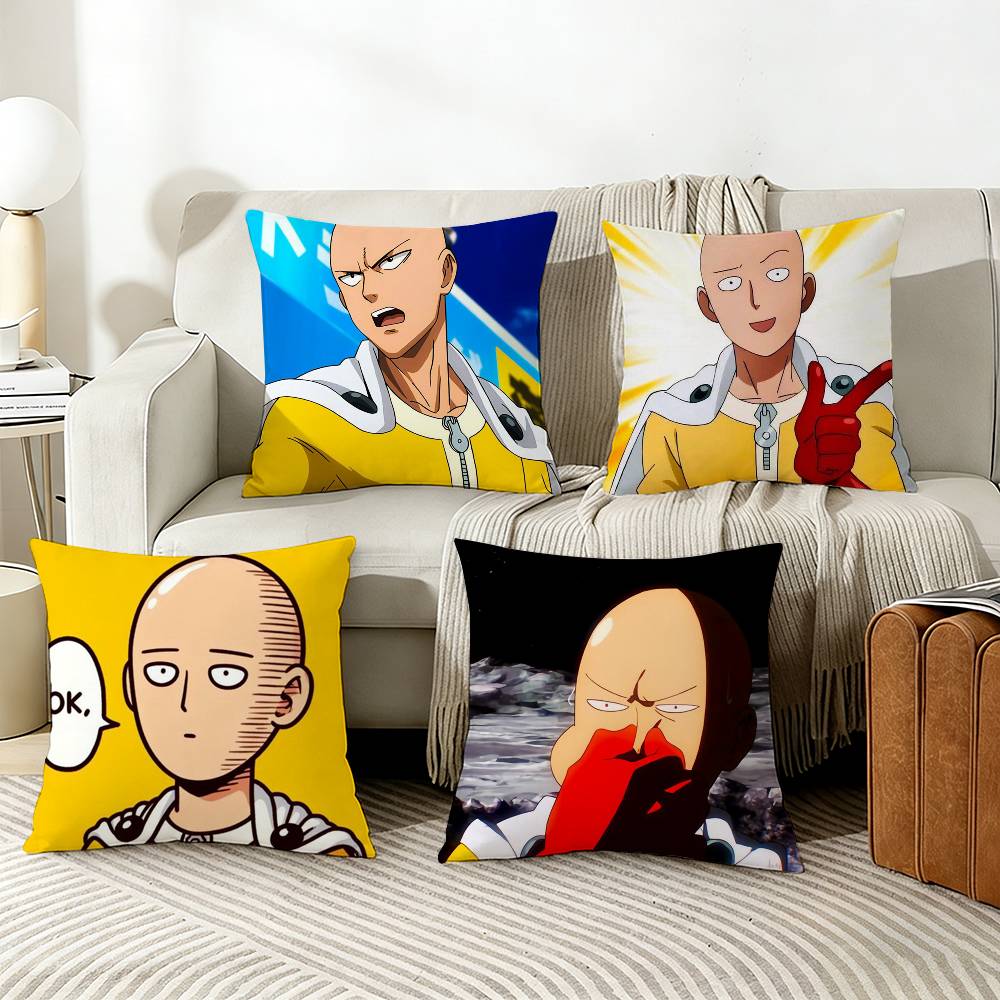 One PPunch SSaitama MMan Pillow Cover Sofa Cushion Cover Home Room Decoration Children Gift