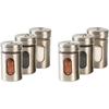 Morningplace Stainless Steel Seasoning Tins, Seasoning Jar Set with Salt, Pepper, and Sugar Shakers, Perfect for the Kitchen (Set of 6)