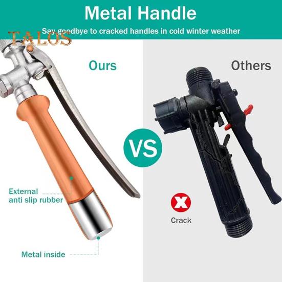 Outdoor Flower Sprayer Wand with Brass Barbs Anti-Slip Rubber Handle Comfortable Grip Rust-Proof Garden Sprayer