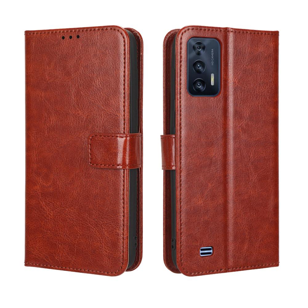 Luxury Leather Flip Wallet Case with Card Slots Kickstand Magnetic Buckle Shockproof Protective Cover for Oukitel WP6/C19/C21/C22/C25/WP13/WP15/WP16