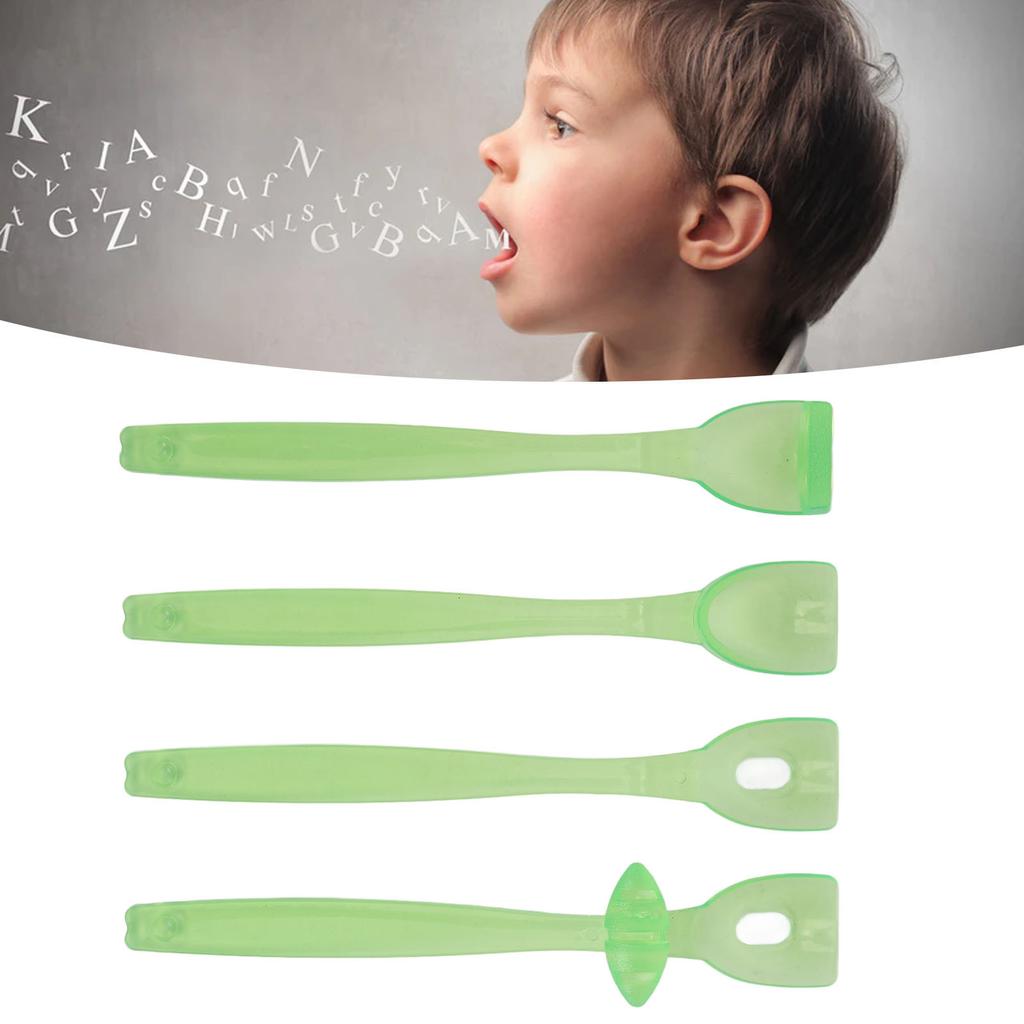 4pcs Tongue Muscle Trainer Lateralization Lifting Oral Muscle Exerciser for Language Disorders with