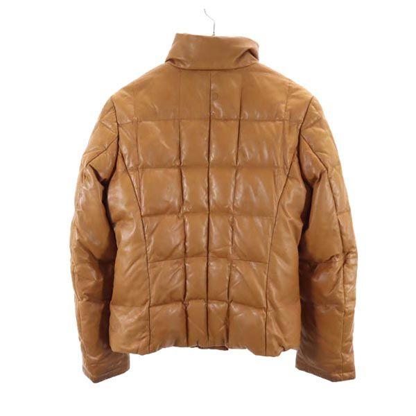 Aquascutum Овечья кожа Кожа ягненка Пуховик 8F Коричневый Женский Б/у