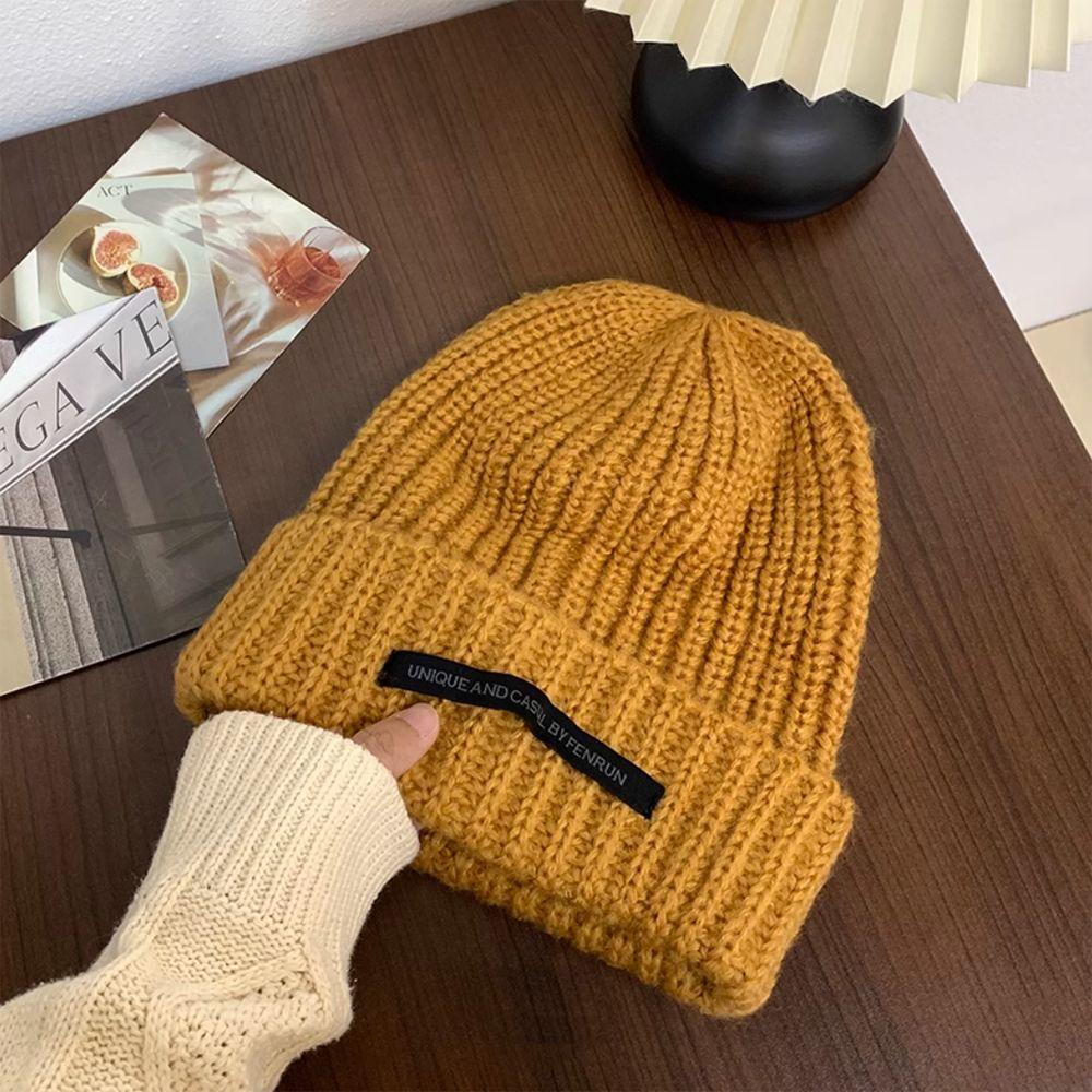 Big head circumference thick wool hat women's autumn and winter new thickened warm ear protectors knitted hat showing a small face and cold-proof gra