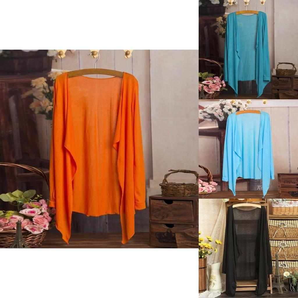 Elegant Korean Long Sleeve Sun Protection Shirt Lightweight Airy Cardigan For Women