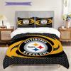 Pittsburgh Steelers Pattern Bedding Quilt Set Quilt Cover Pillowcase Home Decoration Birthday Gift (1 * duvet cover + 2 * pillowcase, without core)