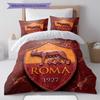 Custom Name,AS Roma Pattern Bedding Home Decoration Birthday Gift ( 1 duvet cover + 2 pillowcase, without core),fan merchandise.