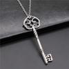 Fashion Vintage Colors Big Key Pendant Necklace For Women Men Long Chain Necklace Jewelry Accessories
