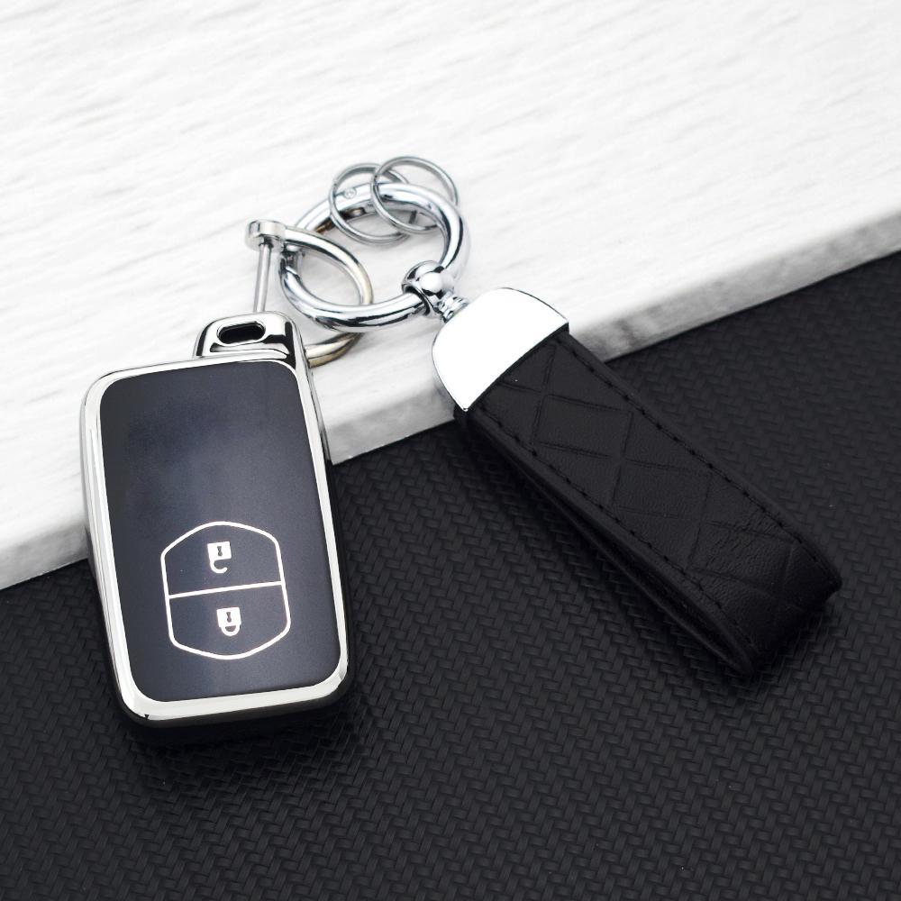 Чехол-брелок из ТПУ для автомобильного ключа Toyota Prius 30 Alpha Aqua Land Cruiser Auris для Lexus LC 200 2/3/4 Кнопки Держатель Пульта Брелок