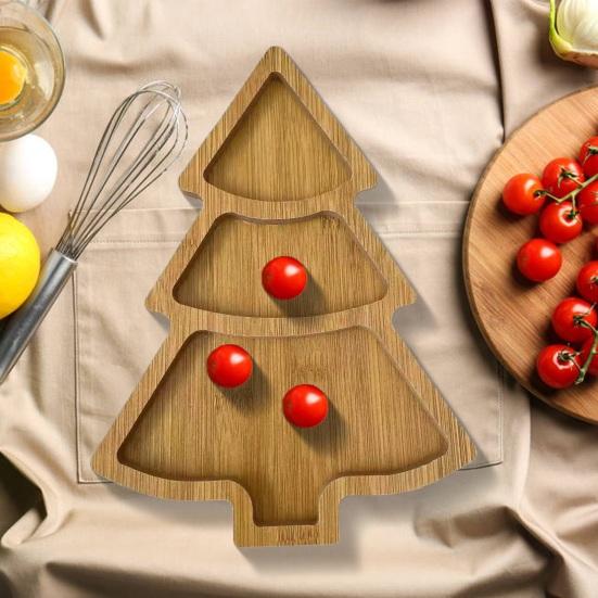 Поднос в форме рождественской елки, деревянные доски для десертов, разделочная доска для стейков, безопасно и легко