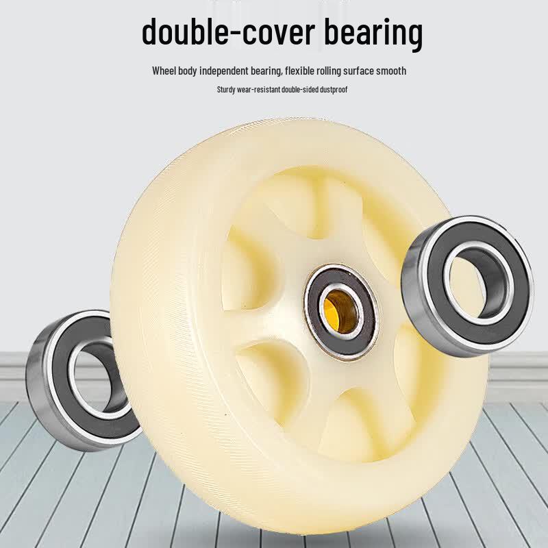 Qicheng 5-inch White Nylon Caster Wheel
