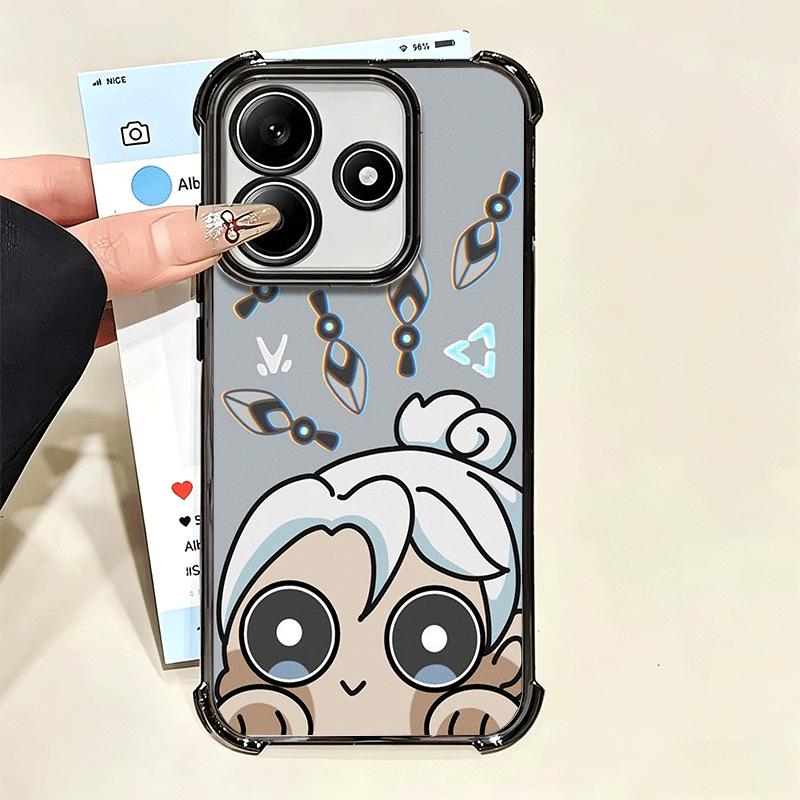 V-Valorant Милый Мультяшный Покрытие Чехол Для Телефона Для Xiaomi Poco X5 X6 X7 X8 Pro Max F8 Ultra F7 M8 M7 M5S Redmi 15C 15 14C 13C 13 X3 1