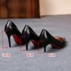 Fashion Classic Black Stiletto Heels Pumps Women 2024 Spring Patent Leather Office Shoes Woman Plus Size 43 Pointed Toe High Heels Shoes