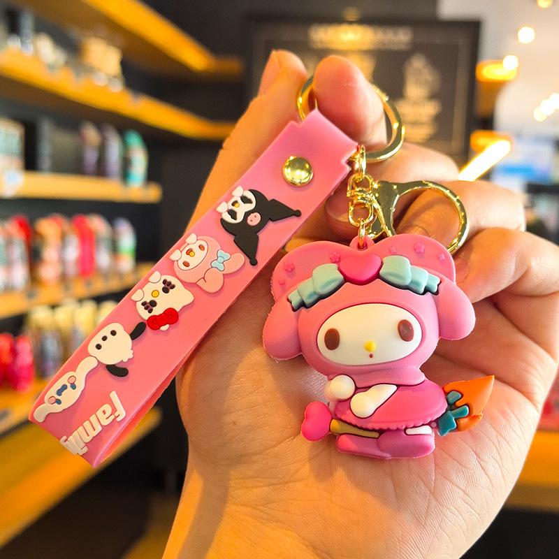 Новый Волшебный Милый Мультяшный Брелок Sanrio Кукла Hello Kitty Куроми Брелок для Школьной Сумки Y2k Модные Игрушки Аниме Мультфильм Друг