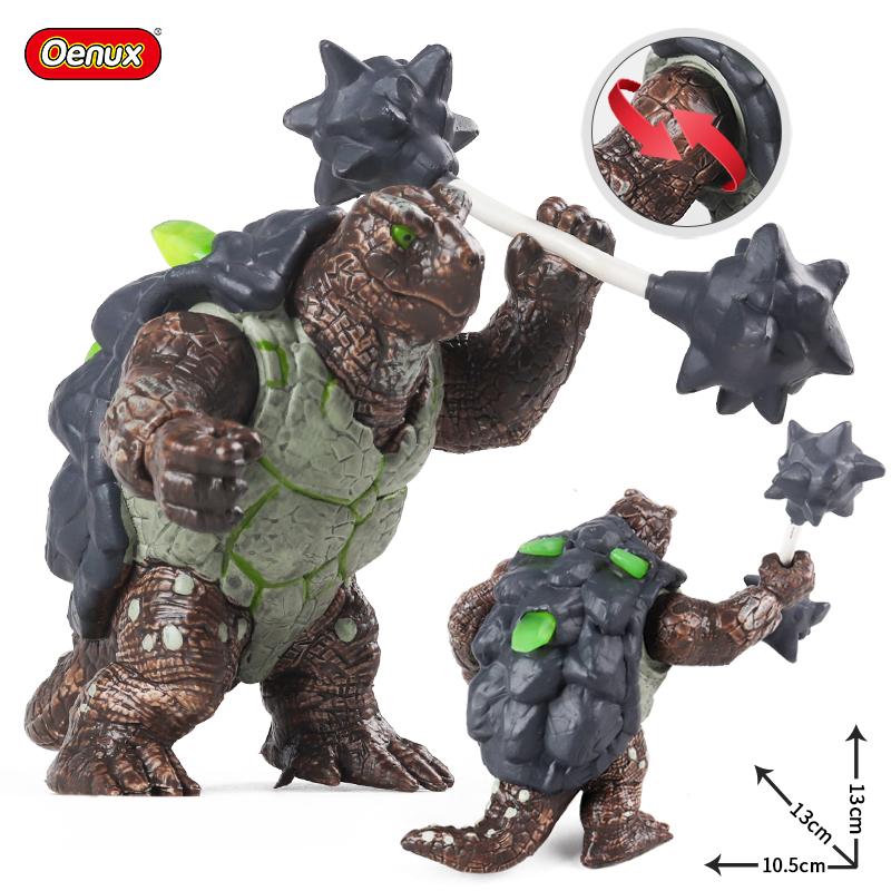 Oenux Original Savage Dinosaurs Myth Dragon Animals Model Fire Bull Octopus Monster Crab Action Figures Kids Collection Toy Gift