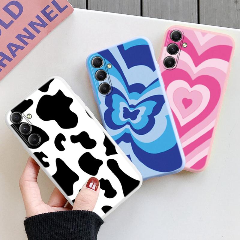 Мягкий силиконовый чехол с рисунком бабочки для Samsung A55 M35 S24 Xiaomi Redmi Note 13 Pro iPhone Huawei Honor Realme Camera Защитный противоударный чехол