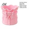 Desktop Storage Container Pink Bow Makeup Brush Holder, 3D Printed Desk Organizer, Cosmetic Pen Cup Brushes & for Vanity Decoration Organizer