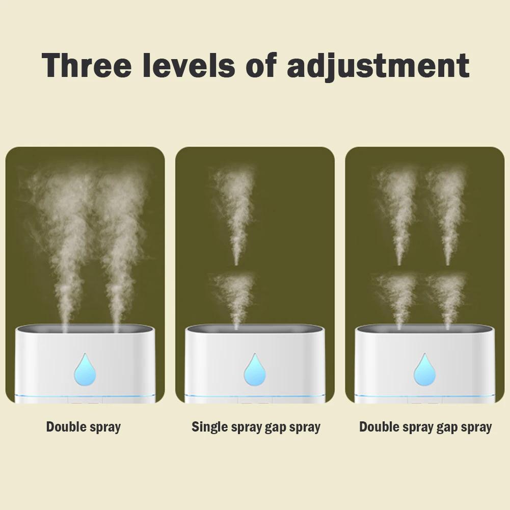 1л эфирное масло диффузор большой емкости арома увлажнитель воздуха с двойной насадкой USB портативный ультразвуковой со светодиодной лампой для спальни дома