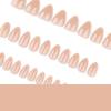 Короткие носибельные накладные ногти телесного миндального цвета - Однотонные кончики для маникюра