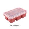 T0# Silicone Square Ice Mold with Lid DIY Ice Tray Mould Accessory (Pink)