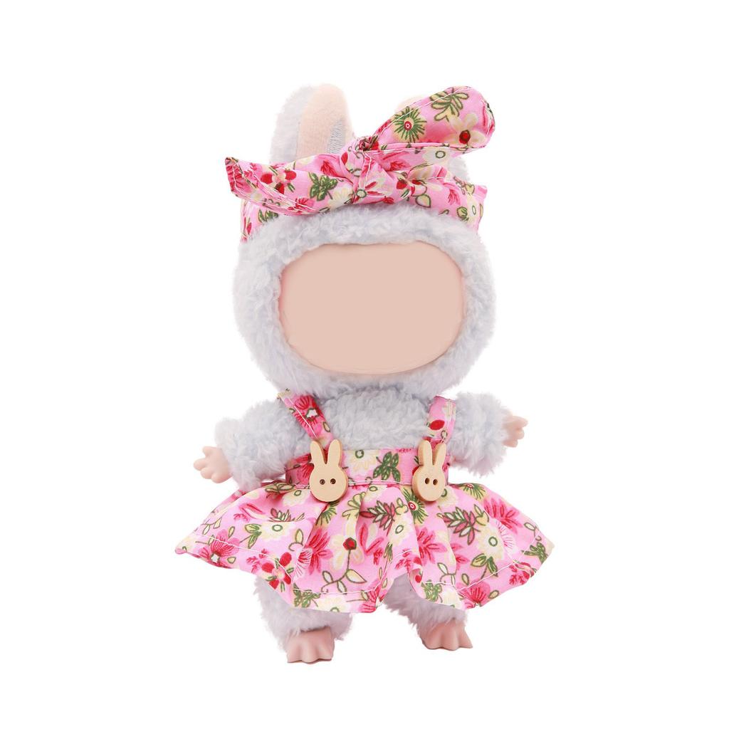 Прекрасный набор одежды для кукол для фигурок ЛАБУБУ 17 см, включает платье с бантом и на бретелях для плюшевой куклы, для демонстрации фигурки