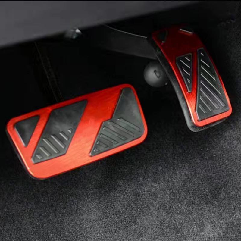 For Ford Ranger T9 Everest 2024 Aluminum Accelerator Pedal Brake Cover Non-slip Mat Car Interior Styling Accessories