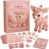 Pink Forest Friends DIY Patchwork Collection, All-Inclusive Sewing Kit to Make Cute Woodland Animals, Household Hobby Decor Gift