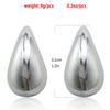 European and American show retro comma teardrop punk style earrings, simple glossy hanging water drop earrings