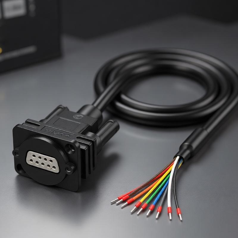 Профессиональный кабель DB9Pin RS232 (папа) на открытый конец с медными проводниками и экранированием из алюминиевой фольги