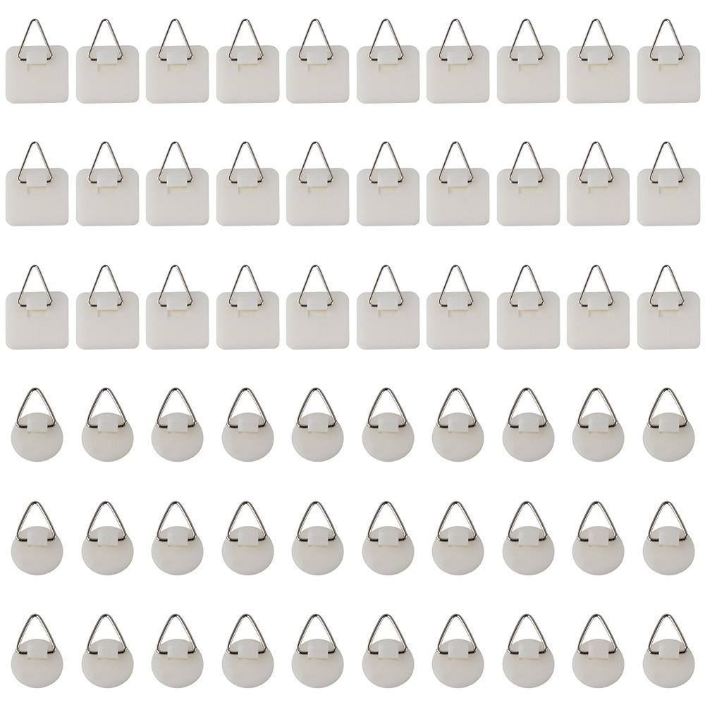 Pcs Sticky Vertical Adhesive Plastic Picture Hangers Plate Hanger Photo Frame Hangers Plate Holders