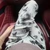 Женские брюки с широкими штанинами, ледяной шелк, бабочки, tie-dye, стиль каллиграфии