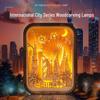 3D стерео лампа с резьбой по дереву - серия International City Creative Gift