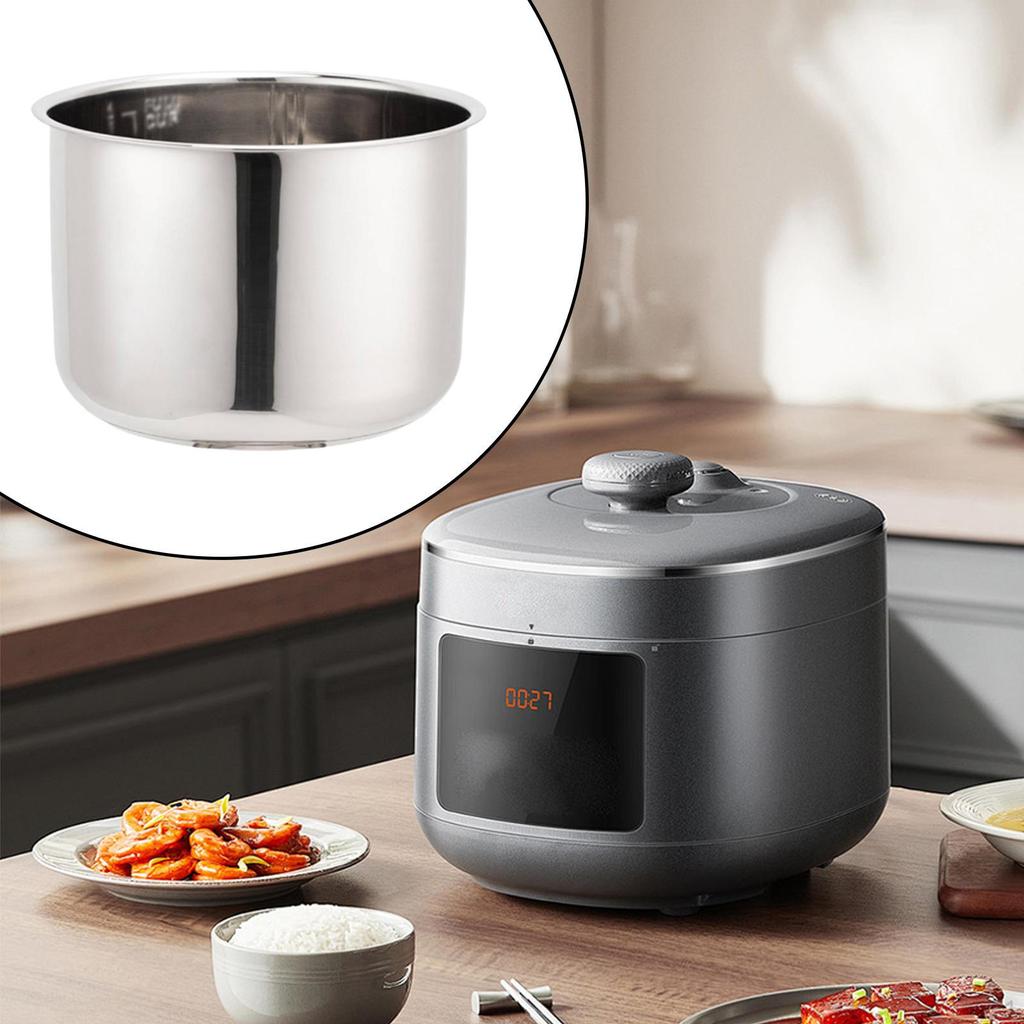 Rice Cooker Inner Container Liner Multiuse Portable Stainless Steel Pot Kithcen Tool