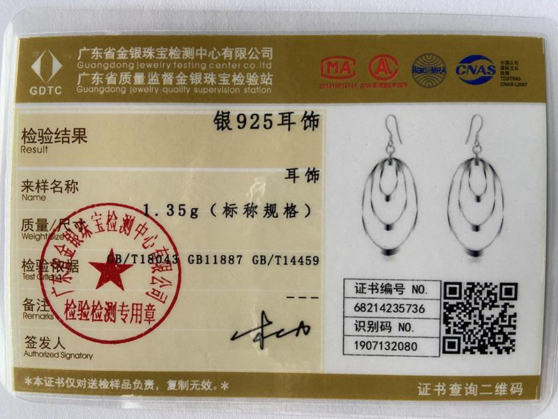 Ювелирные изделия из стерлингового серебра 925 пробы с тремя круглыми круглыми серьгами-каплями